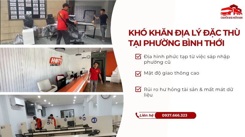 Khó khăn địa lý đặc thù tại phường Bình Thới