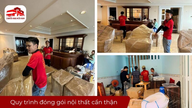Quy trình đóng gói nội thất cẩn thận