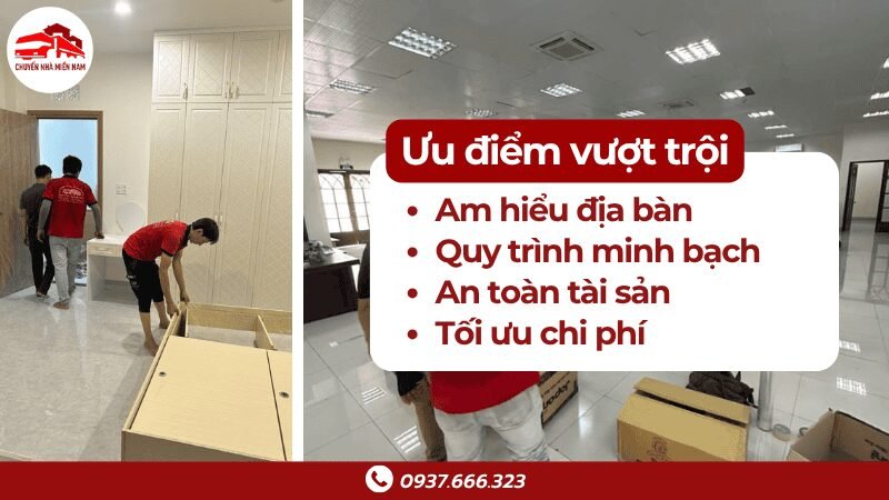 Ưu điểm vượt trội của Chuyển Nhà Miền Nam khi chuyển nhà tại phường Chánh Phú Hòa