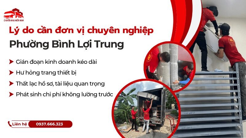 Tại sao cần đơn vị di dời văn phòng chuyên nghiệp tại phường Bình Lợi Trung