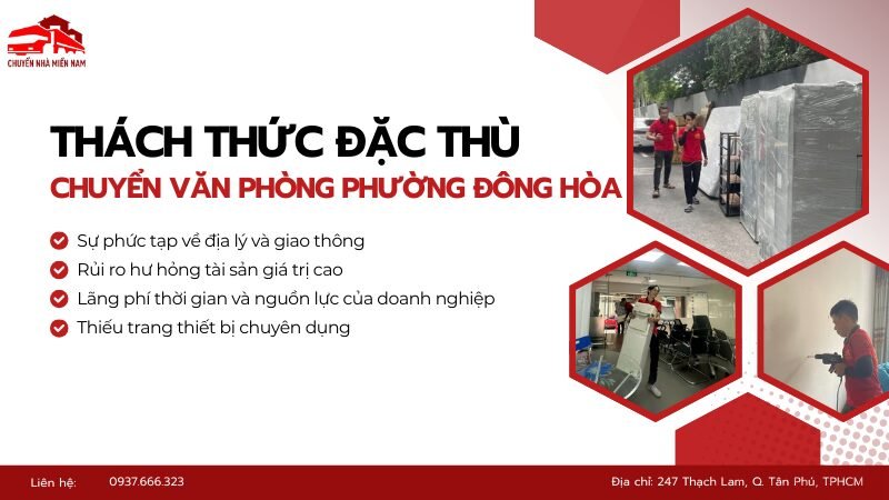 Thách thức đặc thù chuyển văn phòng tại phường Đông Hòa