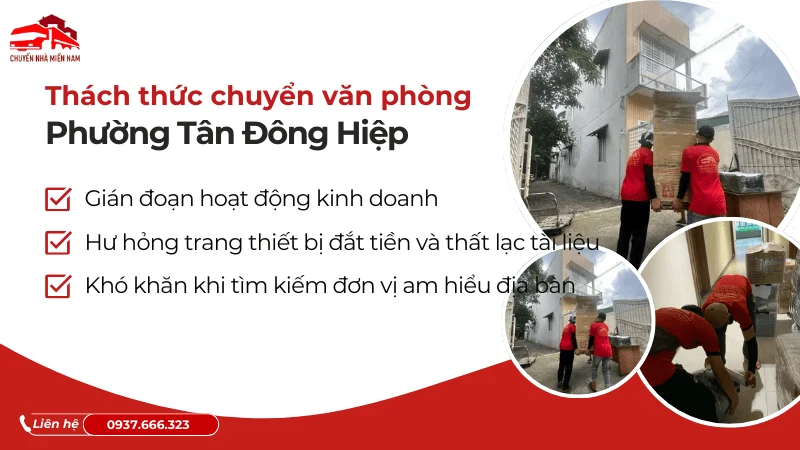 Thách thức chuyển văn phòng phường Tân Đông Hiệp