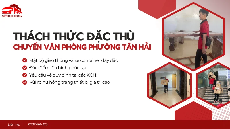 Thách thức đặc thù lhi chuyển văn phòng tại phường Tân Hải