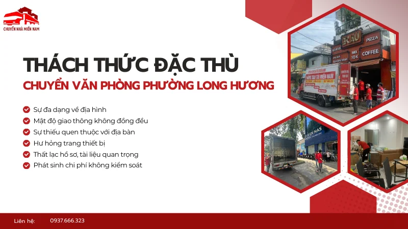 Thách thức đặc thù khi chuyển văn phòng tại phường Long Hương