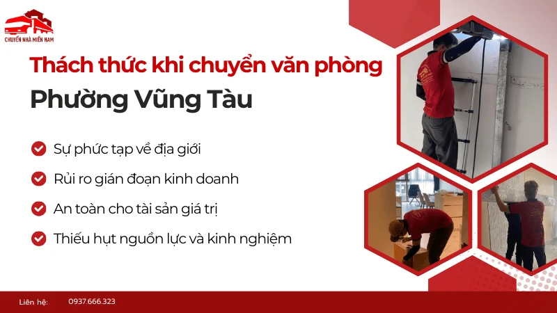 Thách thức khi chuyển văn phòng tại phường Vũng Tàu