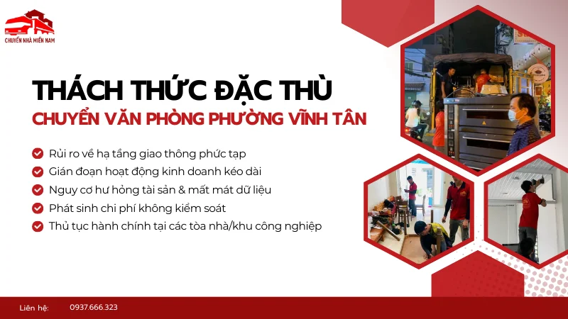 thách thức đặc thù khi chuyển văn phòng tại phường Vĩnh Tân