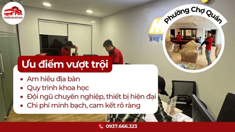 Ưu điểm chuyển văn phòng tại phường Chợ Quán