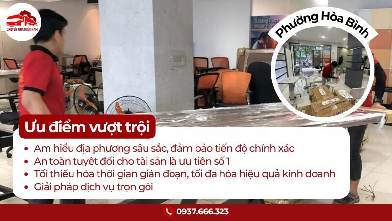 Ưu điểm chuyển văn phòng tại phường Hòa Bình Chuyển Nhà Miền Nam