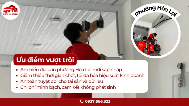 Ưu điểm chuyển văn phòng tại phường Hòa Lợi