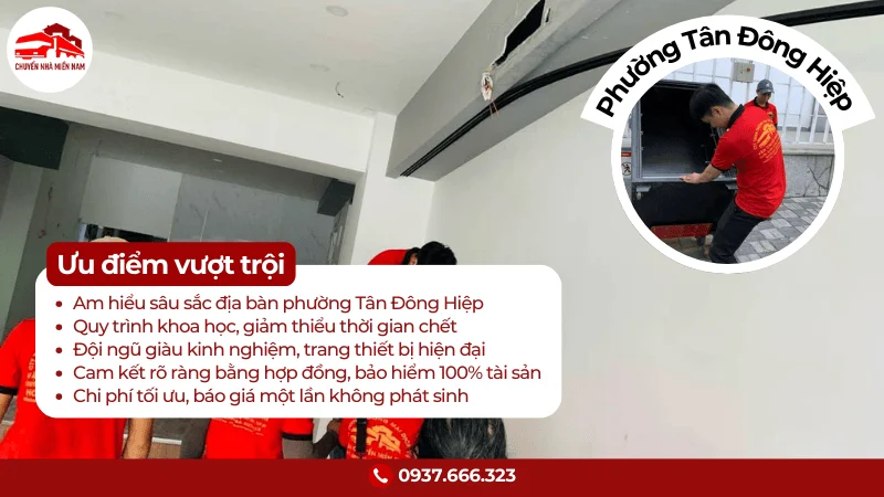 Ưu điểm chuyển văn phòng tại phường Tân Đông Hiệp