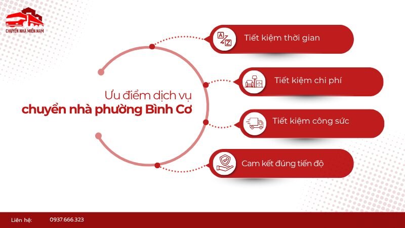 Ưu điểm dịch vụ chuyển nhà phường Bình Cơ