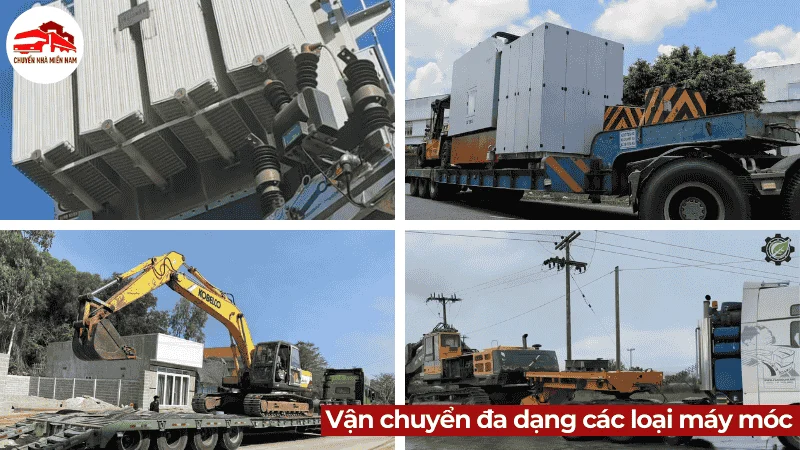 Các loại máy móc Chuyển Nhà Miền Nam vận chuyển
