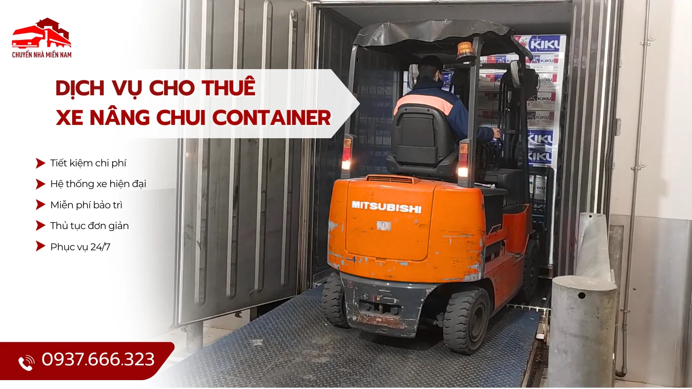 Dịch vụ cho thuê xe nâng chui container