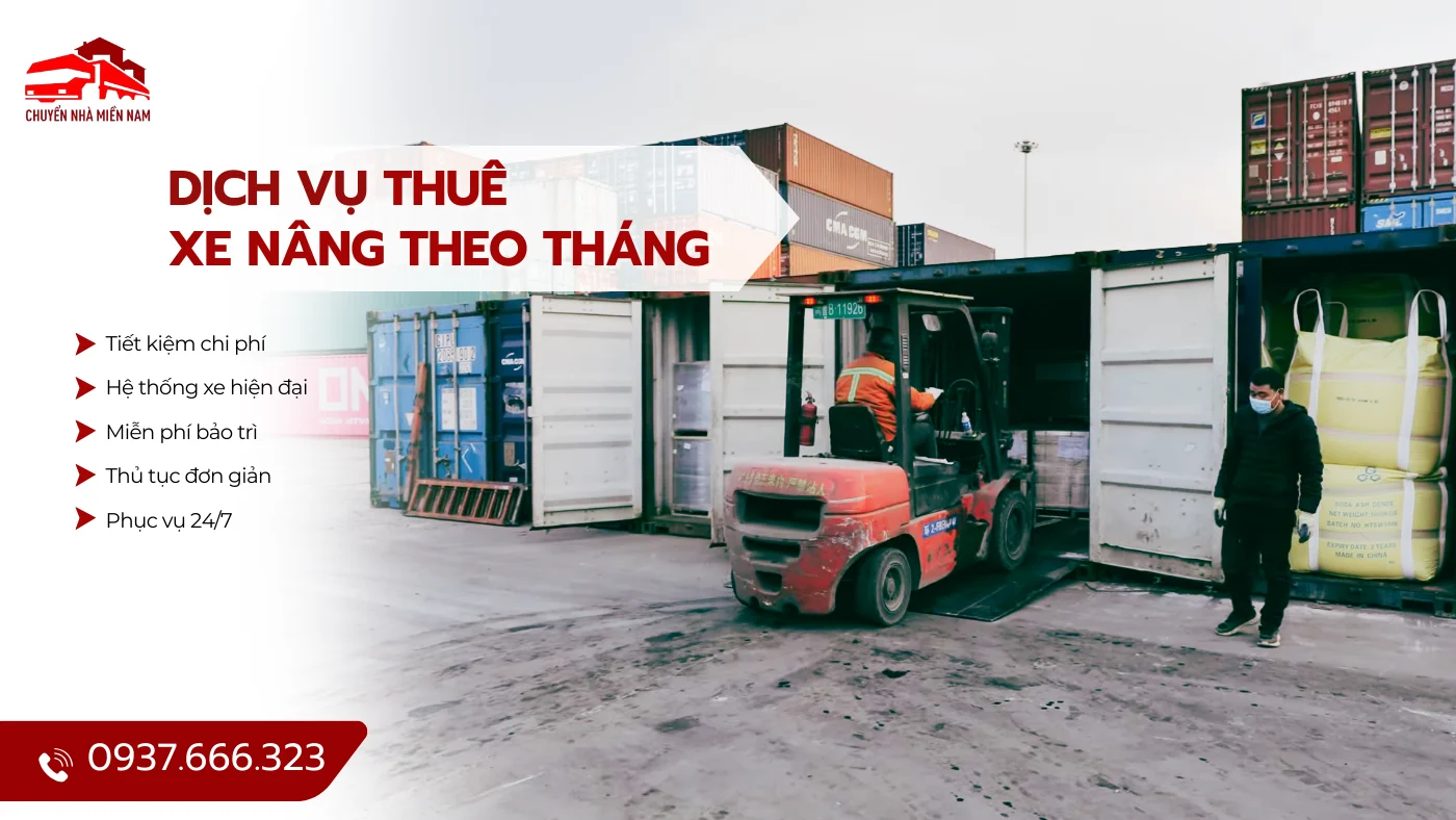 Dịch vụ thuê xe nâng theo tháng