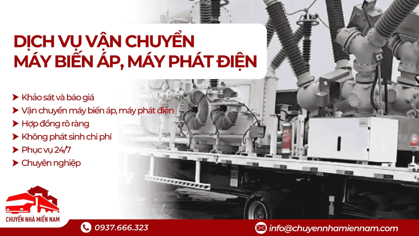 Dịch vụ vận chuyển máy biến áp máy phát điện chuyên nghiệp