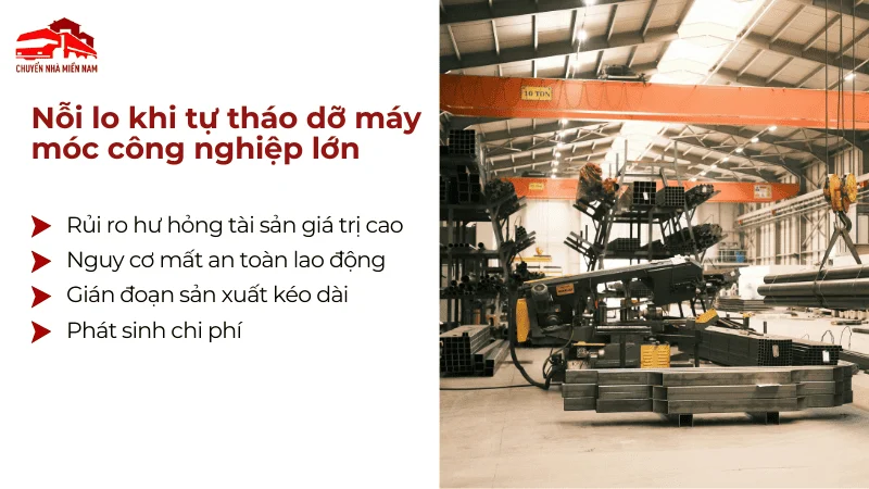 Nỗi lo khi tự tháo dỡ máy móc công nghiệp lớn
