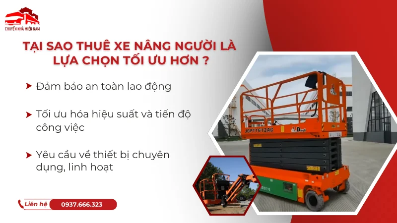 Tại sao thuê xe nâng người là lựa chọn tối ưu hơn tại KCN Đồng An