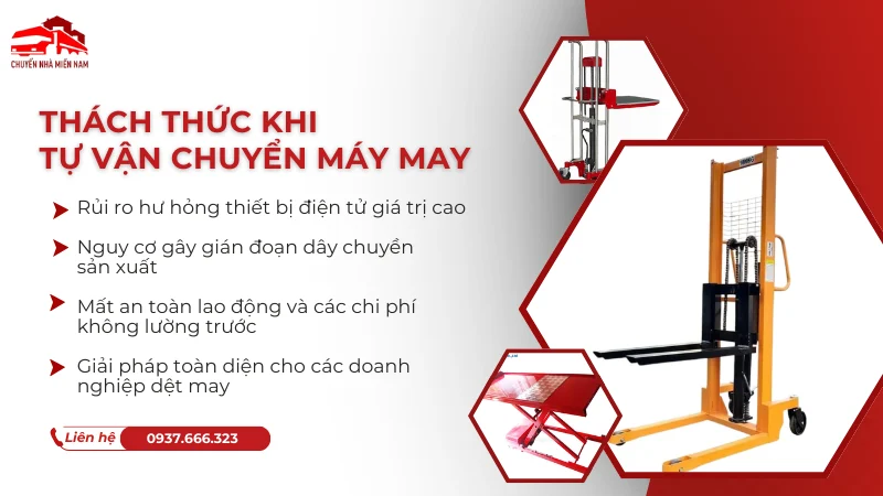Thách thức khi tự vận chuyển máy may