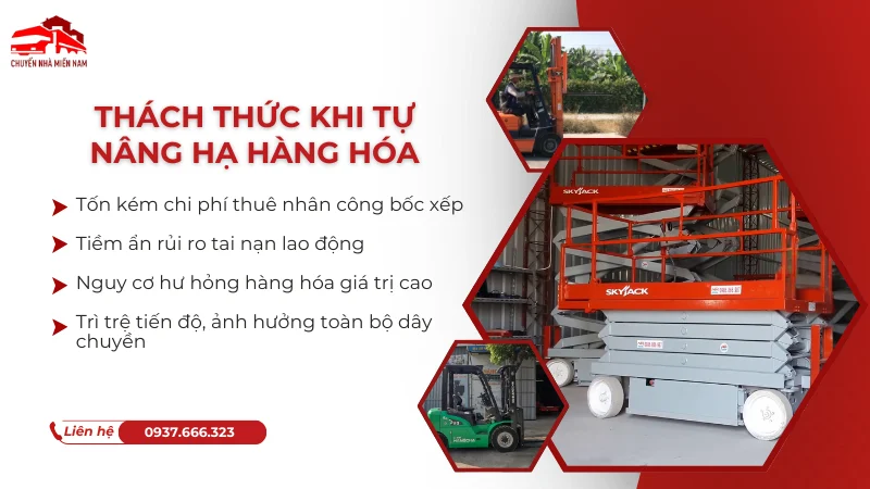 Thách thức khi tự nâng hàng hóa mà không thuê xe nâng theo ca