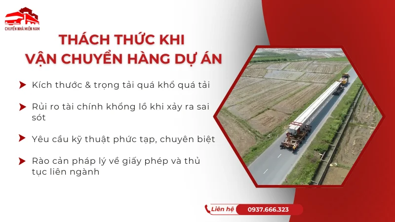 Thách thức khi vận chuyển hàng dự án