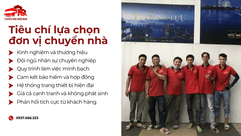 Tiêu chí lựa chọn đơn vị chuyển nhà TPHCM đi Vũng Tàu
