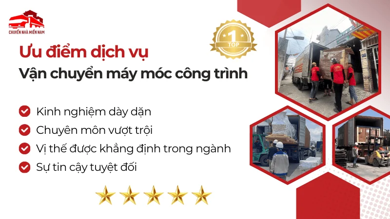 Ưu điểm dịch vụ vận chuyển máy móc công trình