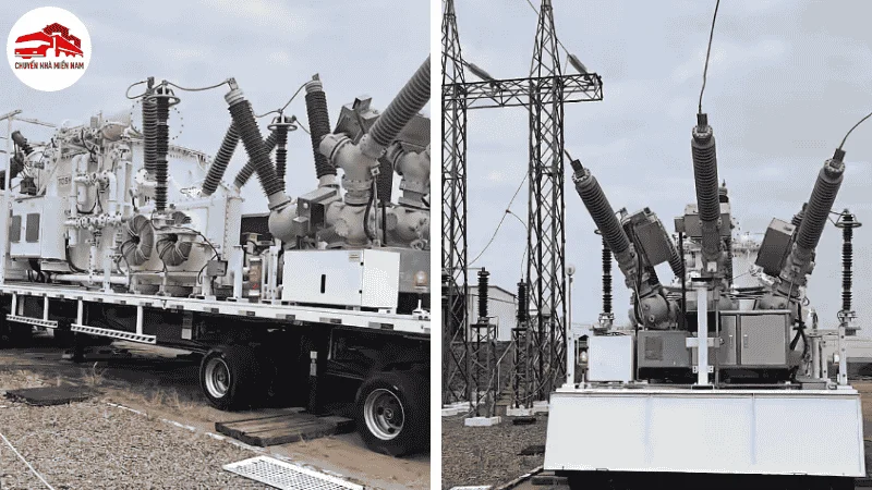 Vận chuyển máy phát điện cho xí nghiệp của khách hàng