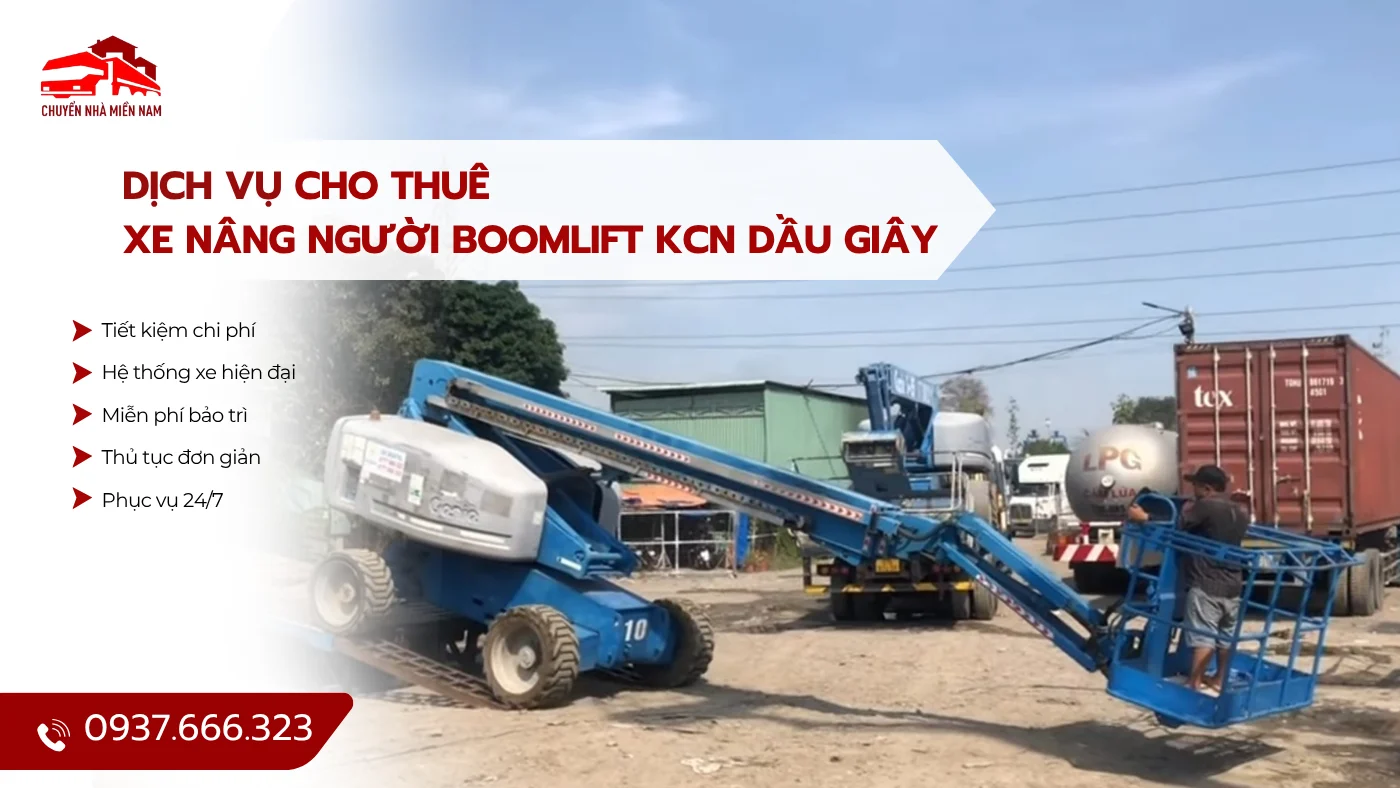 DỊch vụ cho thuê xe năng người Boomlift KCN Dầu Giây