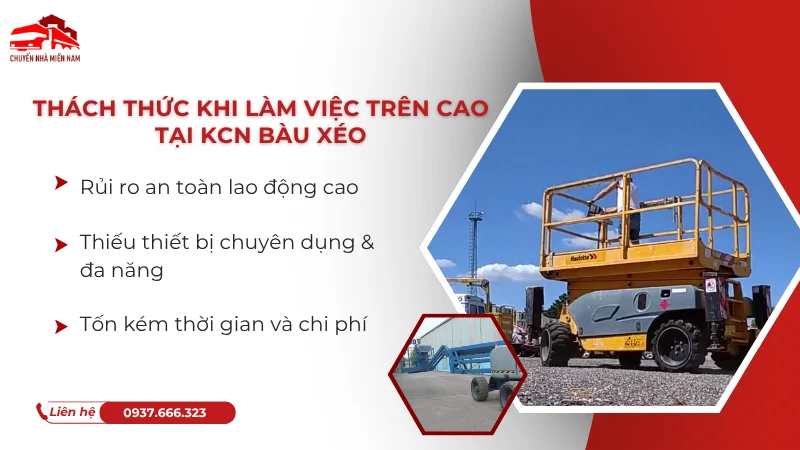 Thách thức khi làm việc trên cao tại KCN Bàu Xéo