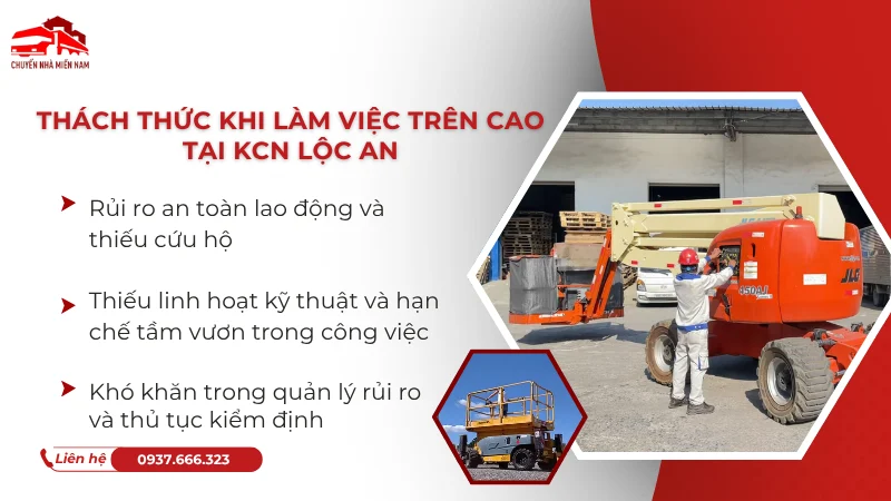 Thách thức khi làm việc trên cao tại KCN Lộc An