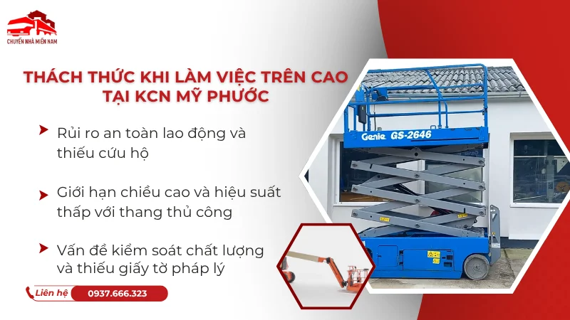 Thách thức khi làm việc trên cao tại KCN Mỹ Phước