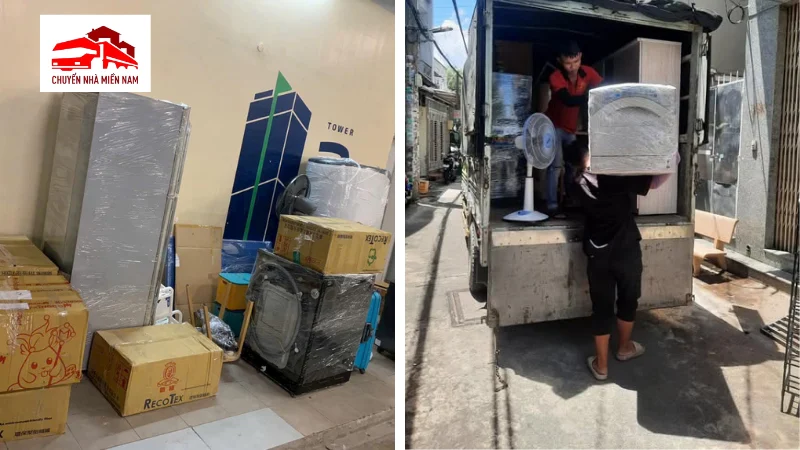 Hình ảnh thực tế dịch vụ vận chuyển máy giặt