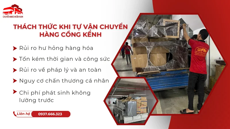 Thách thức khi tự vận chuyển hàng cồng kềnh