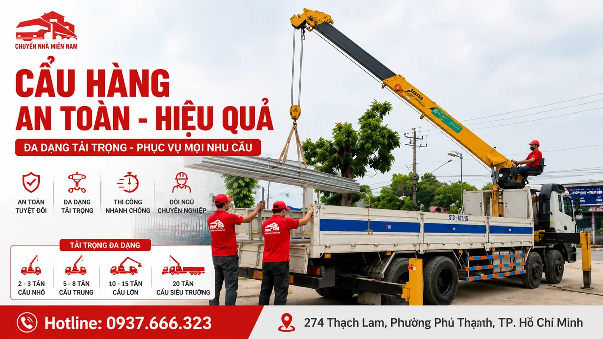 Thuê Xe Cẩu 200 Tấn Cho Công Trình & Thiết Bị Siêu Trọng 7 Chuyển Nhà Miền Nam thi công nâng hạ vật tư công trình bằng xe cẩu chuyên dụng an toàn, nhanh gọn.
