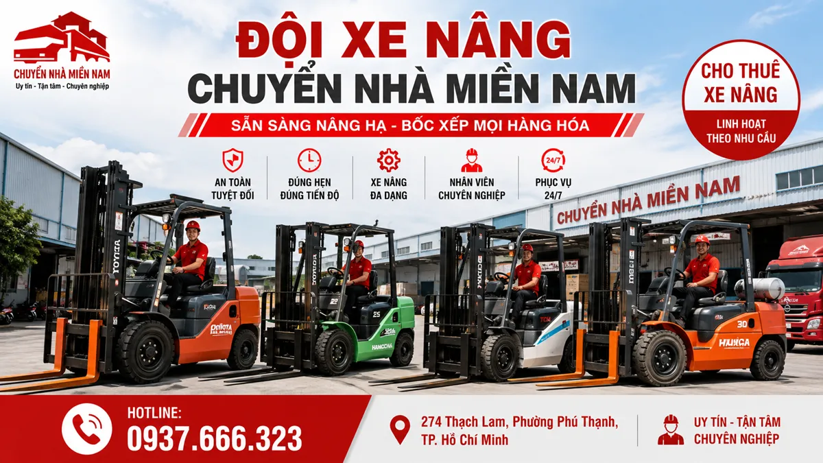 Đội xe nâng Chuyển Nhà Miền Nam