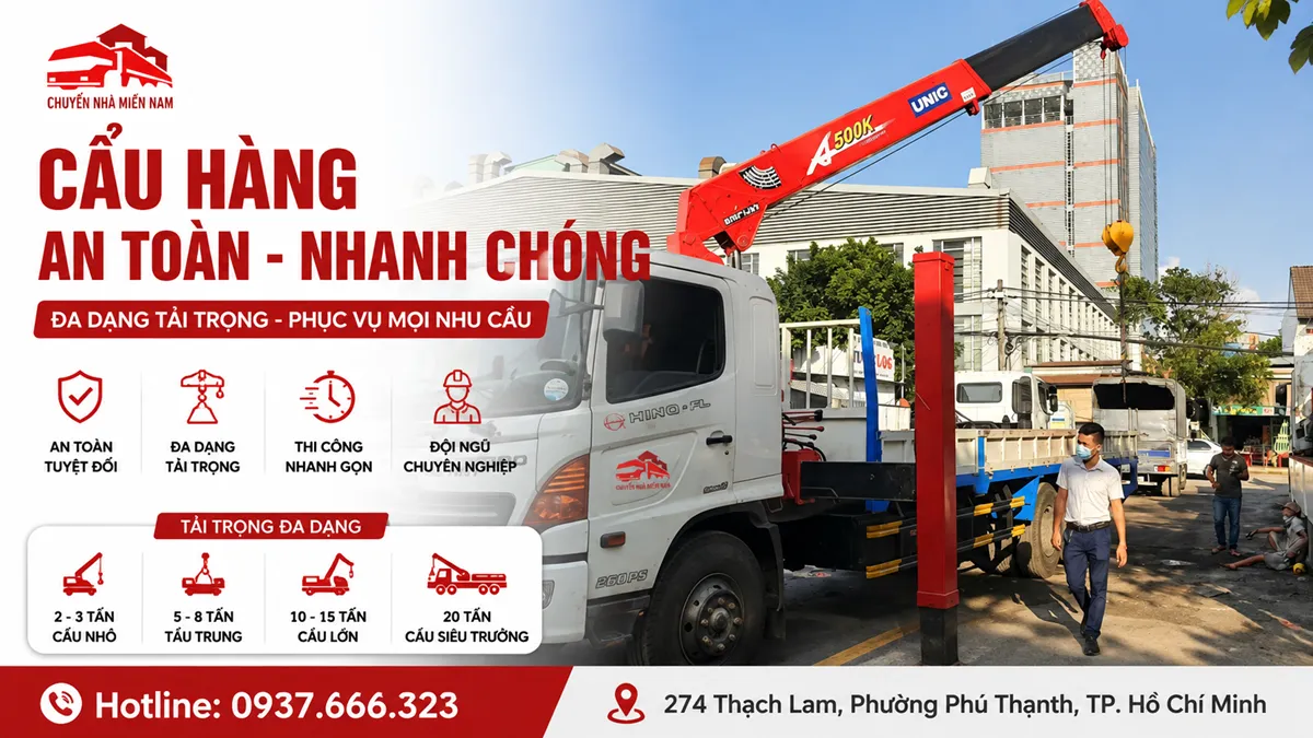 Hệ thống xe cẩu xe nâng hiện đại đa tải trọng Chuyển nhà miền nam