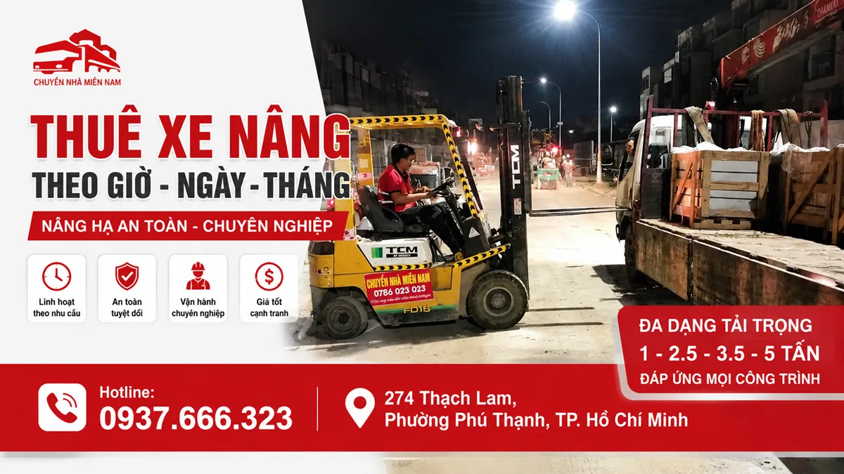 thuê xe nâng theo giờ ngày và tháng