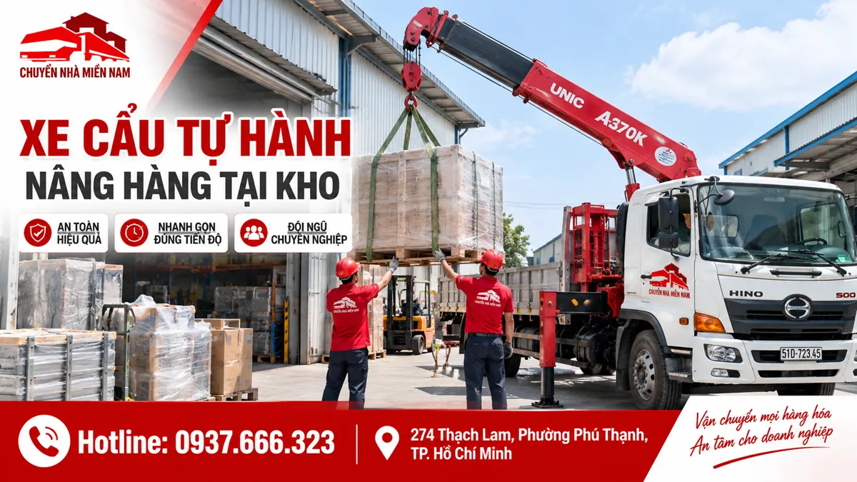xe cau tu hanh nang hang tai kho